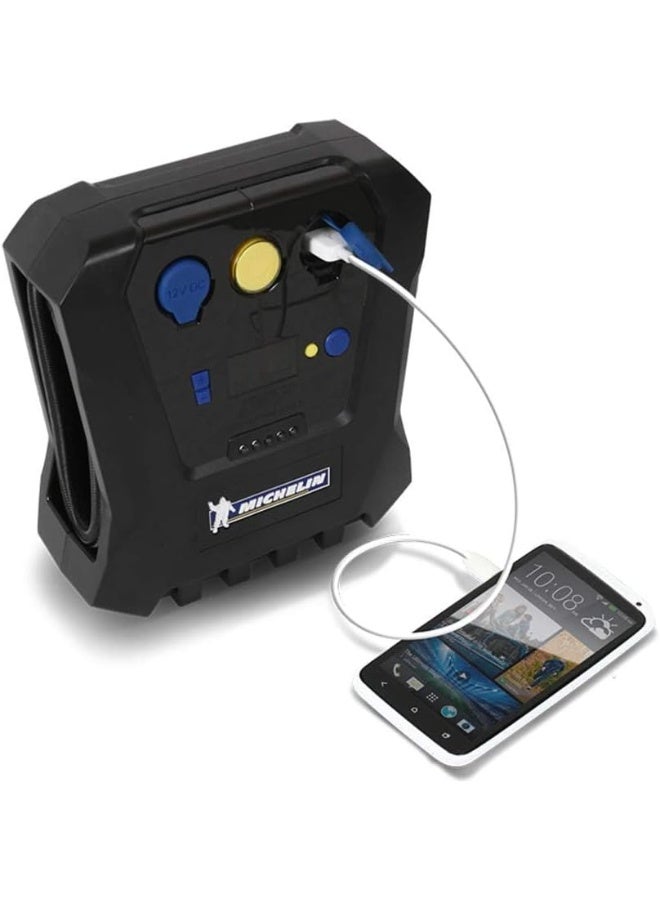 Michelin Programmable Fast Flow Digital Tire Compressor – 12V, 50 PSI, Digital Gauge & Auto Shut-Off - Image 3